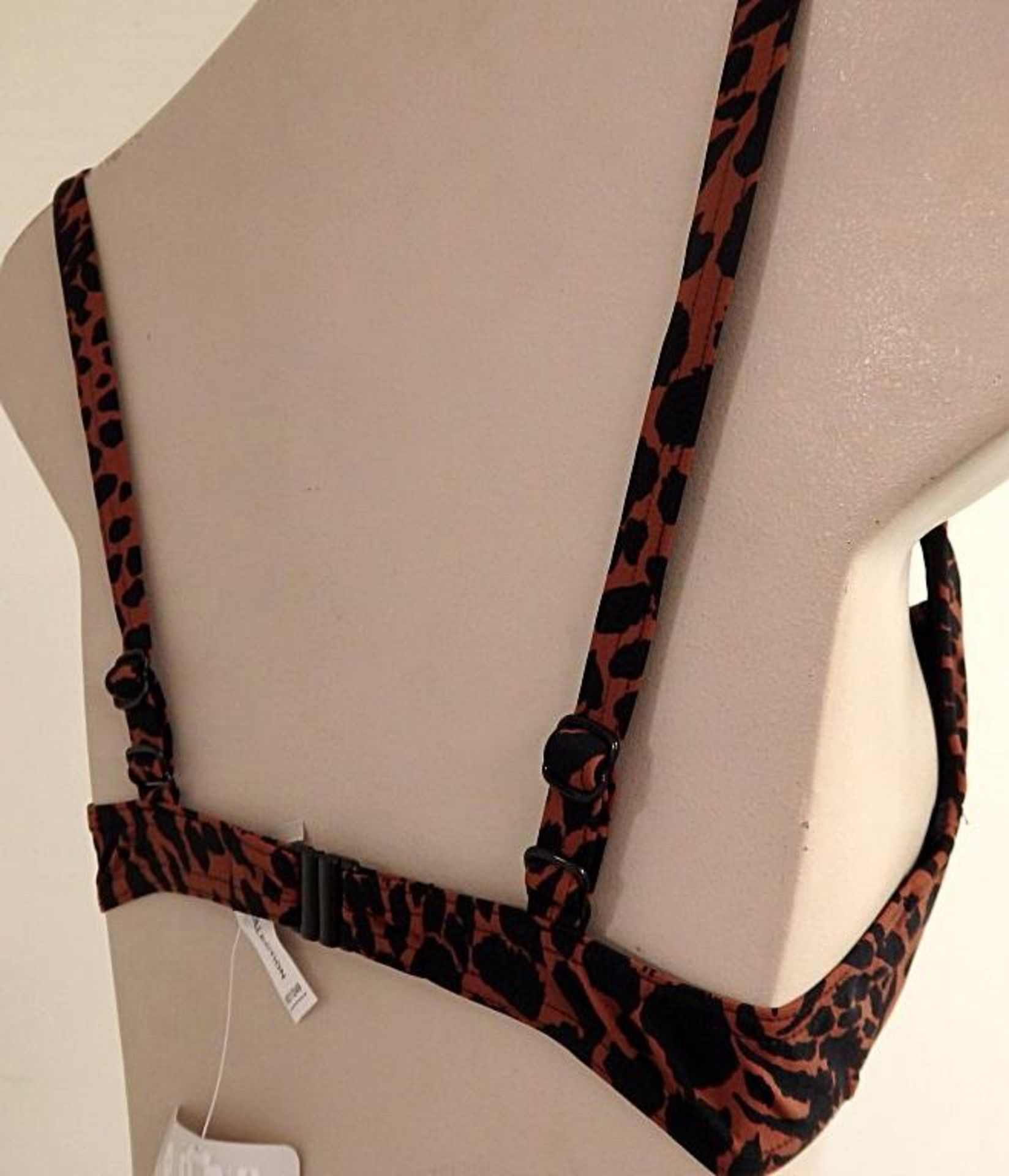 1 x Rasurel - Black/Tan Leopard and Stripe -Bahia Bikini - R21249 - Size 2C - UK 32 - Fr 85 - EU/Int - Image 2 of 9