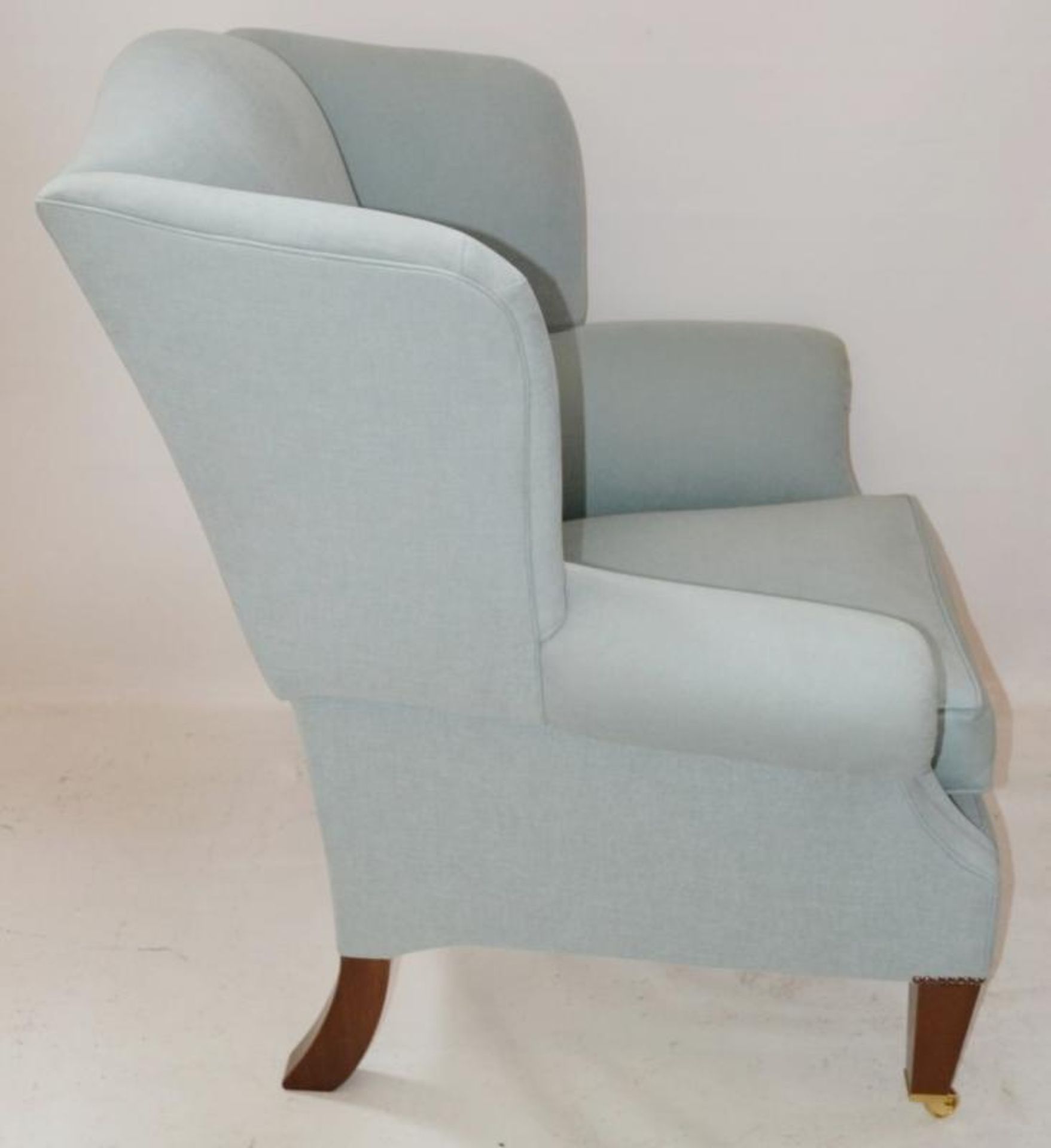 1 x Duresta "Somerset" Wing Chair Light Blue - Dimensions: 113H x 91W x 92D cms - Ref: 3143184-A NP1 - Image 5 of 7
