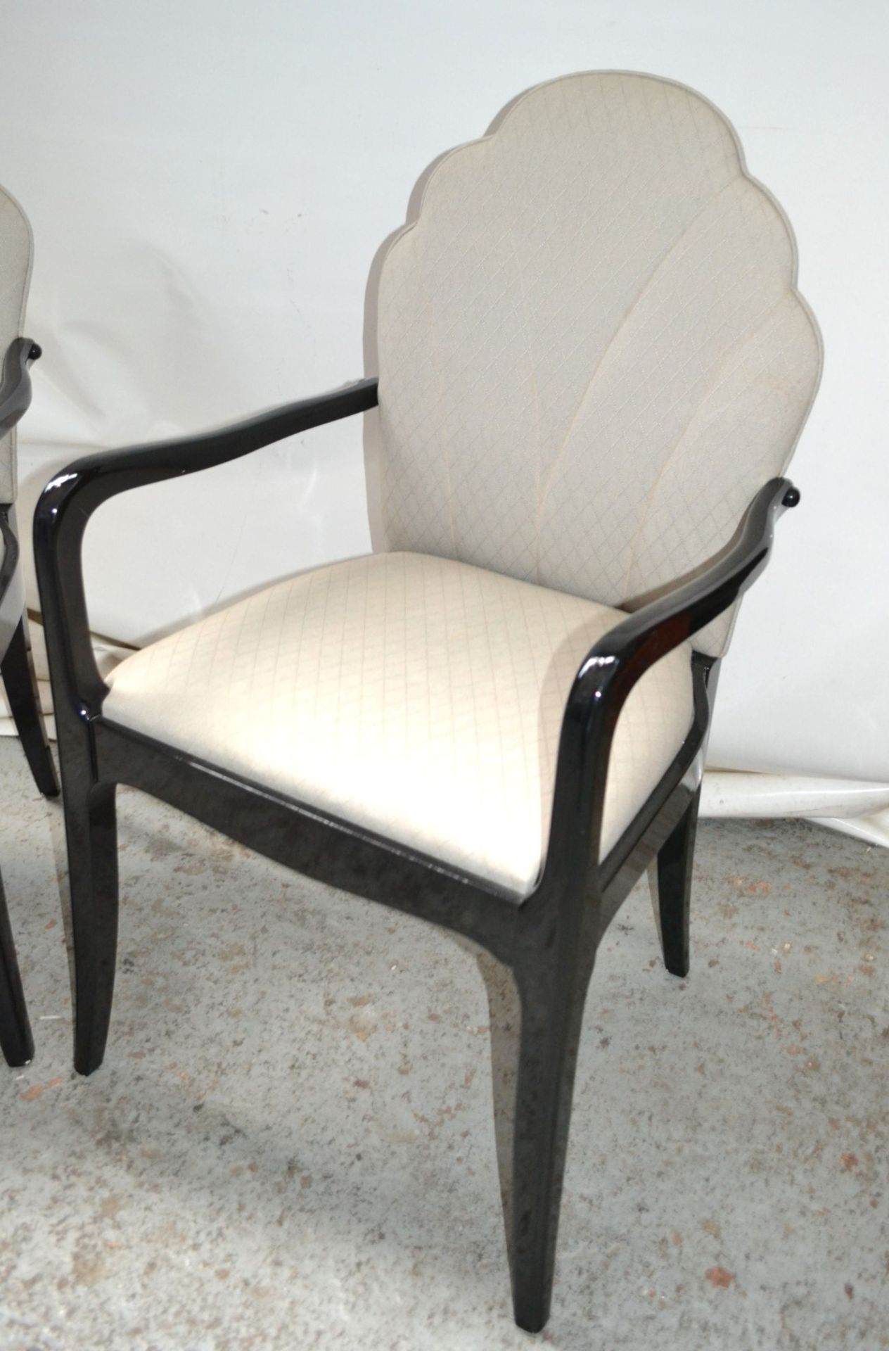 2 x Cream Carver Chairs With Black Wooden Frames - CL314 - Location: Altrincham WA14 - *NO VAT On Ha - Image 5 of 8
