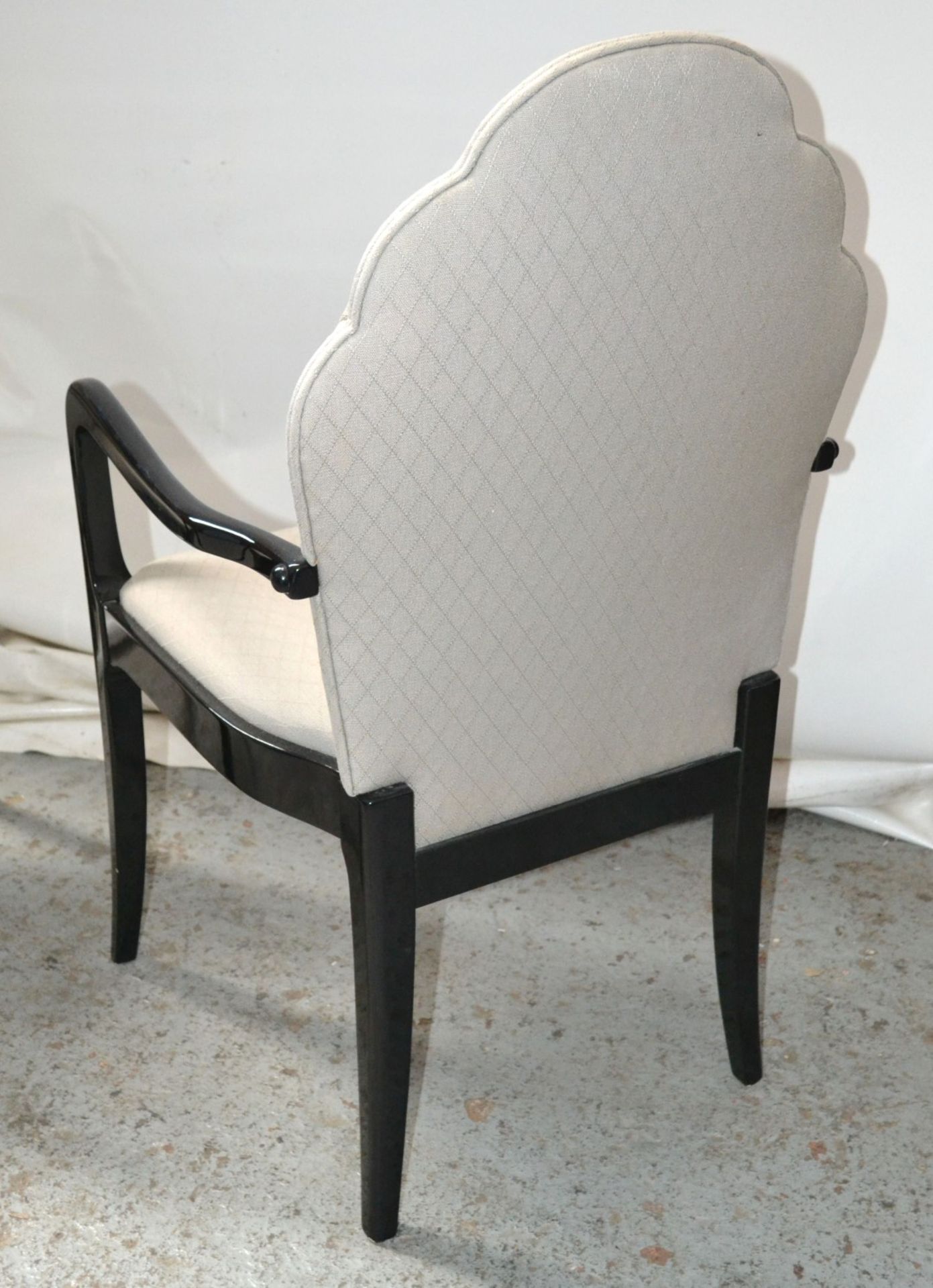 2 x Cream Carver Chairs With Black Wooden Frames - CL314 - Location: Altrincham WA14 - *NO VAT On Ha - Image 7 of 8