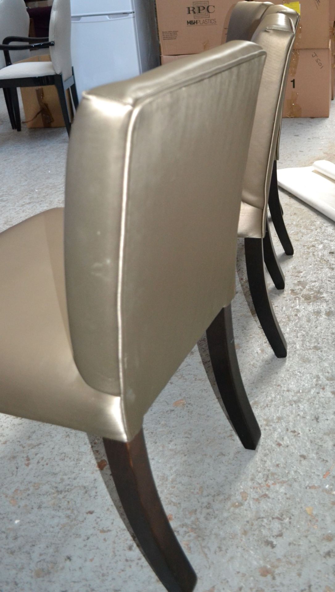 4 x Dining Chairs In A Beautiful Gold Fabric - CL314 - Location: Altrincham WA14 - *NO VAT On Hammer - Image 7 of 10