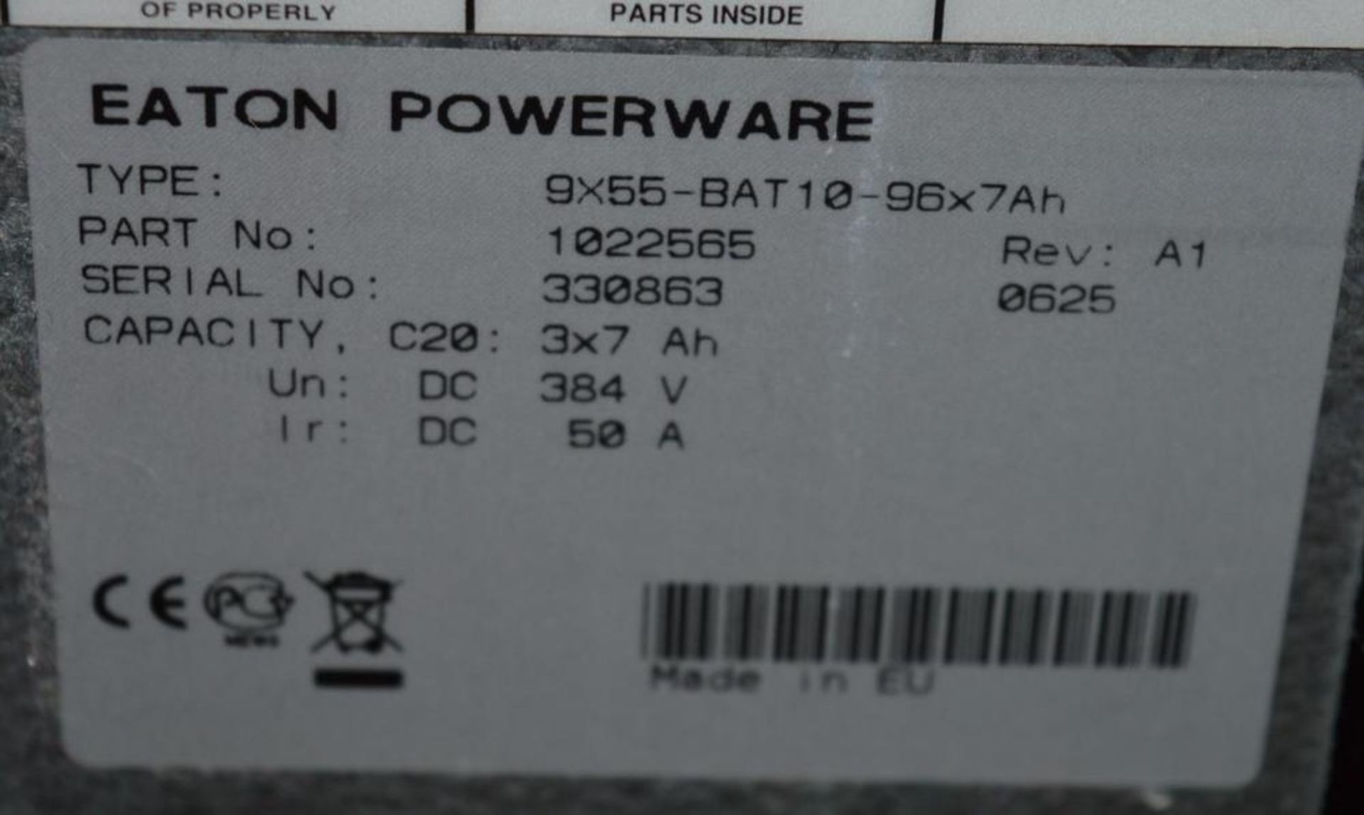 1 x Eaton Powerware 9355 3 Phase 15kVA UPS (Part Number 1023424) With 2 x 9x55 Extended UPS Battery - Bild 6 aus 7