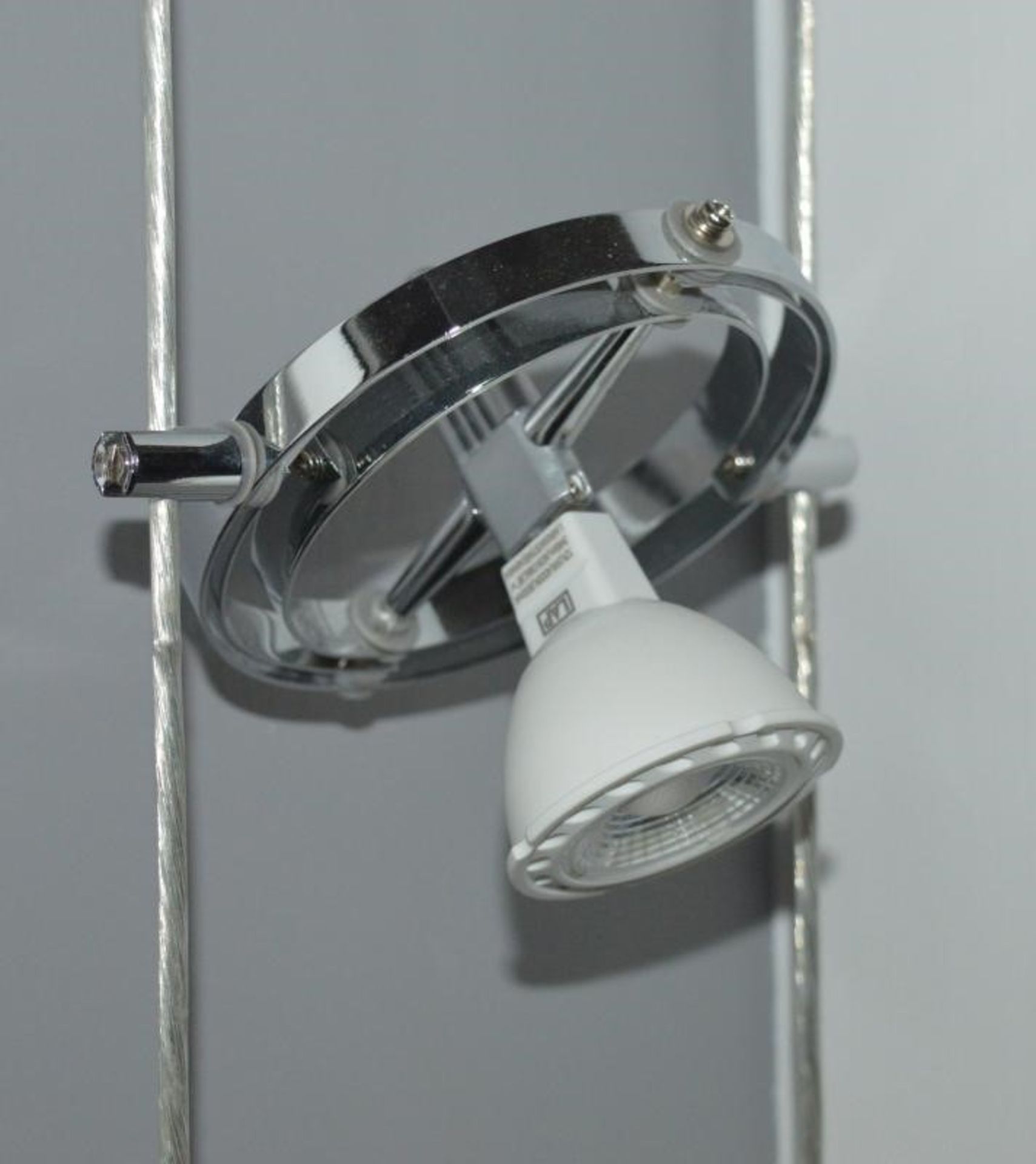 1 x Five Light LED Cable Kit With Adjustable Gyroscope Light Heads - Chrome Finish - Ex Display Stoc - Image 2 of 4