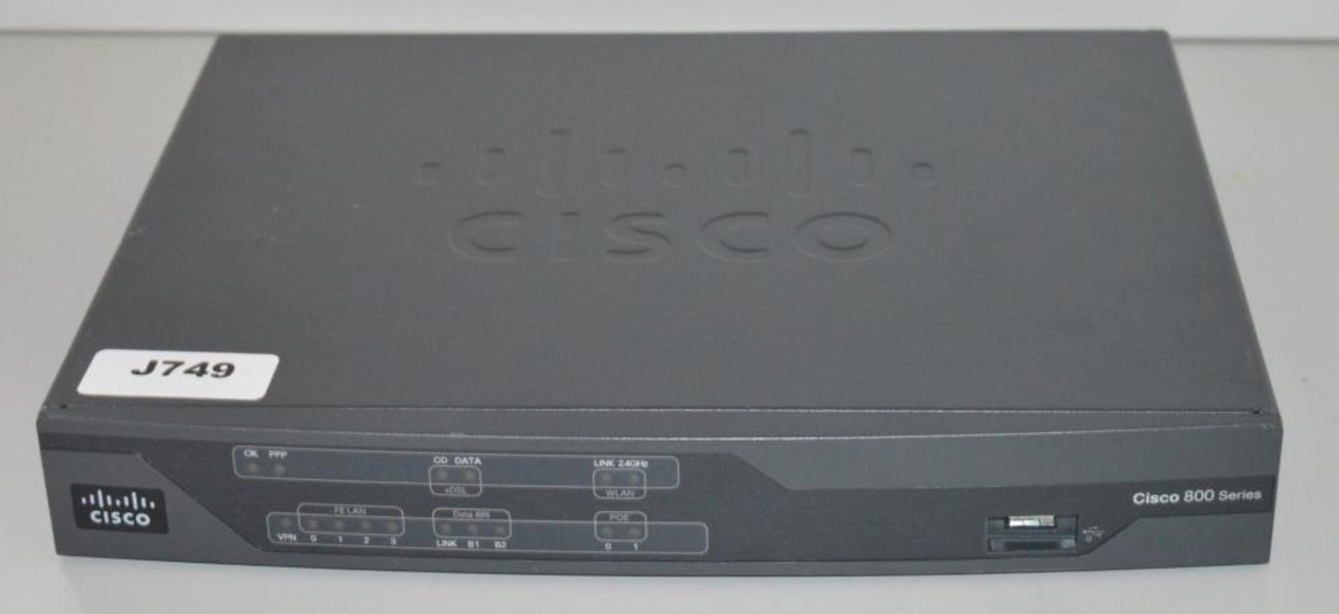 1 x Cisco 887-K9-MS V01 Integrated Services Router - CL285 - Ref J749 - Location: Altrincham WA14