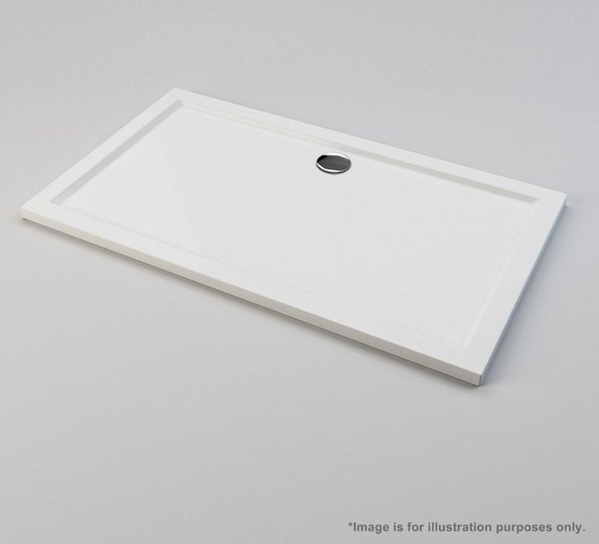 1 x Rectangular Pearlstone Shower Tray (SRT1480) - Made In UK - Dimensions: 1400 x 800 x 40mm - New - Image 2 of 3