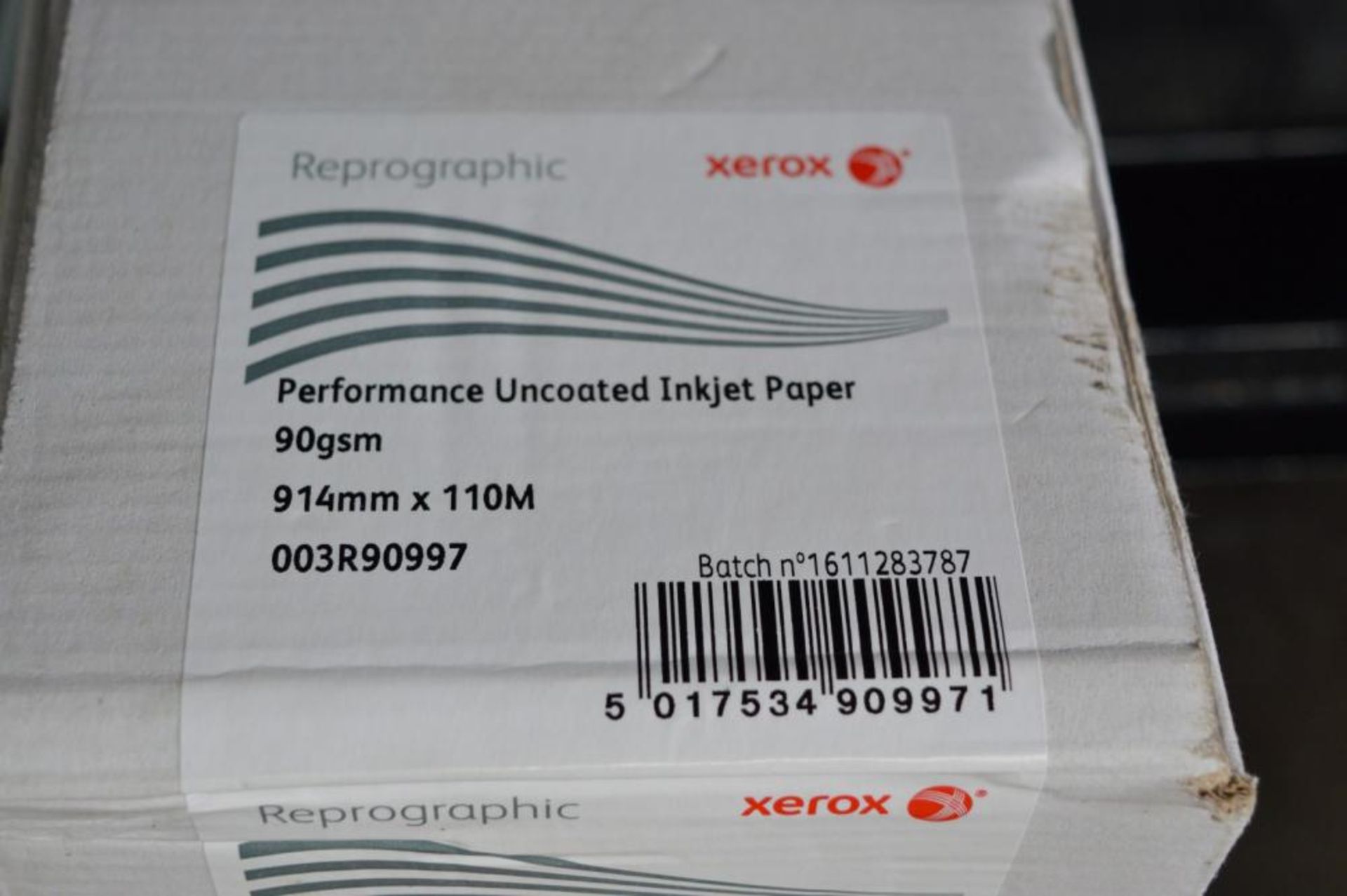 1 x Xerox Reprographic Performance Uncoated Inket Paper - 90gsm, 914mm x 110m - Product - Image 2 of 2