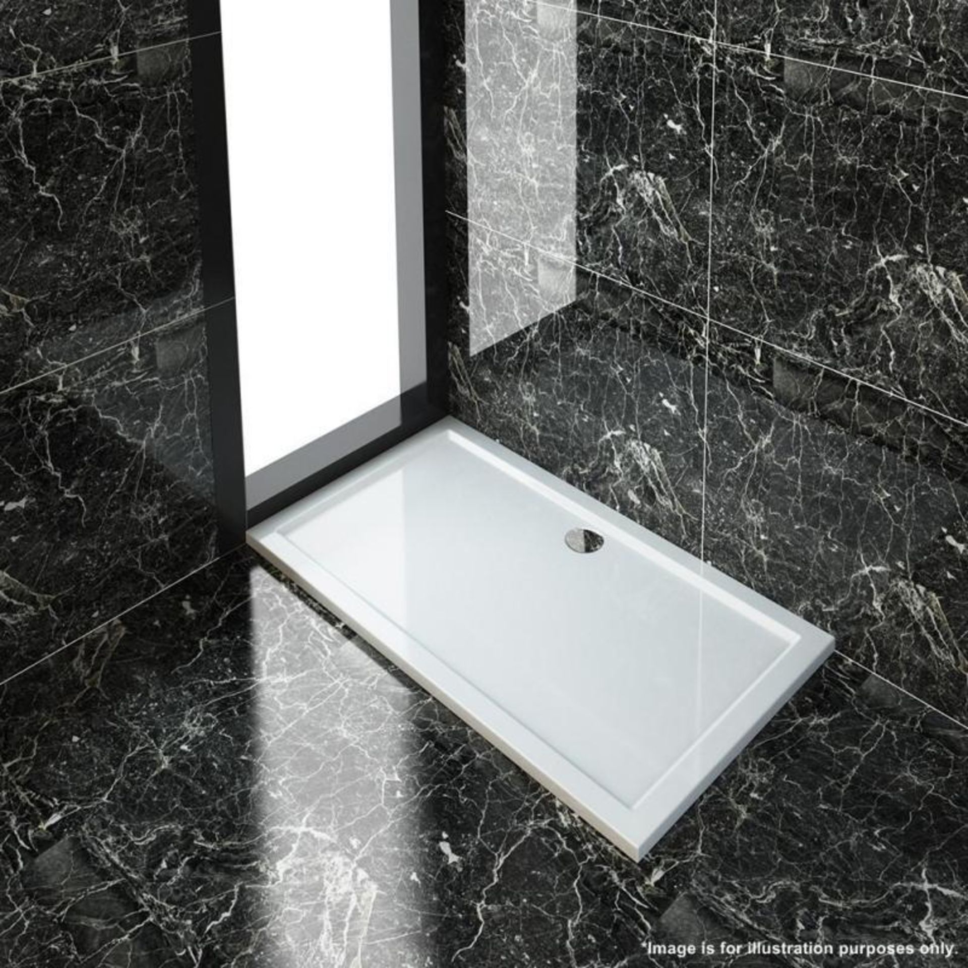 1 x Rectangular Pearlstone Shower Tray (SRT1480) - Made In UK - Dimensions: 1400 x 800 x 40mm - New