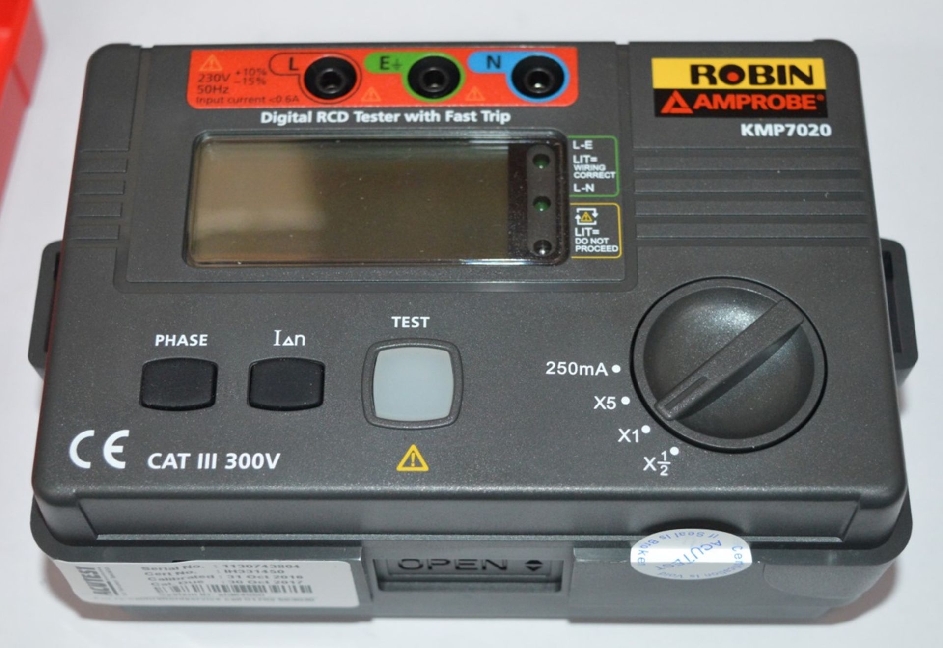 1 x Robin Amprobe Digital RCD Tester Wth Fast Trip - Model KMP7020 - Boxed With All Accessories - - Image 2 of 12