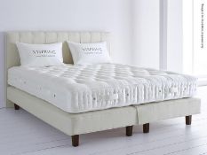 1 x VISPRING DeLuxe Divan Bed In White - D182 x 200cm - Handmade In Plymouth,UK - Ref: 5864241 NP1