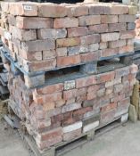 Assorted Reclaimed Hand Made Bricks - Approx 320 In Total - Average Dimensions: 22x11x7.5cm - Ref: