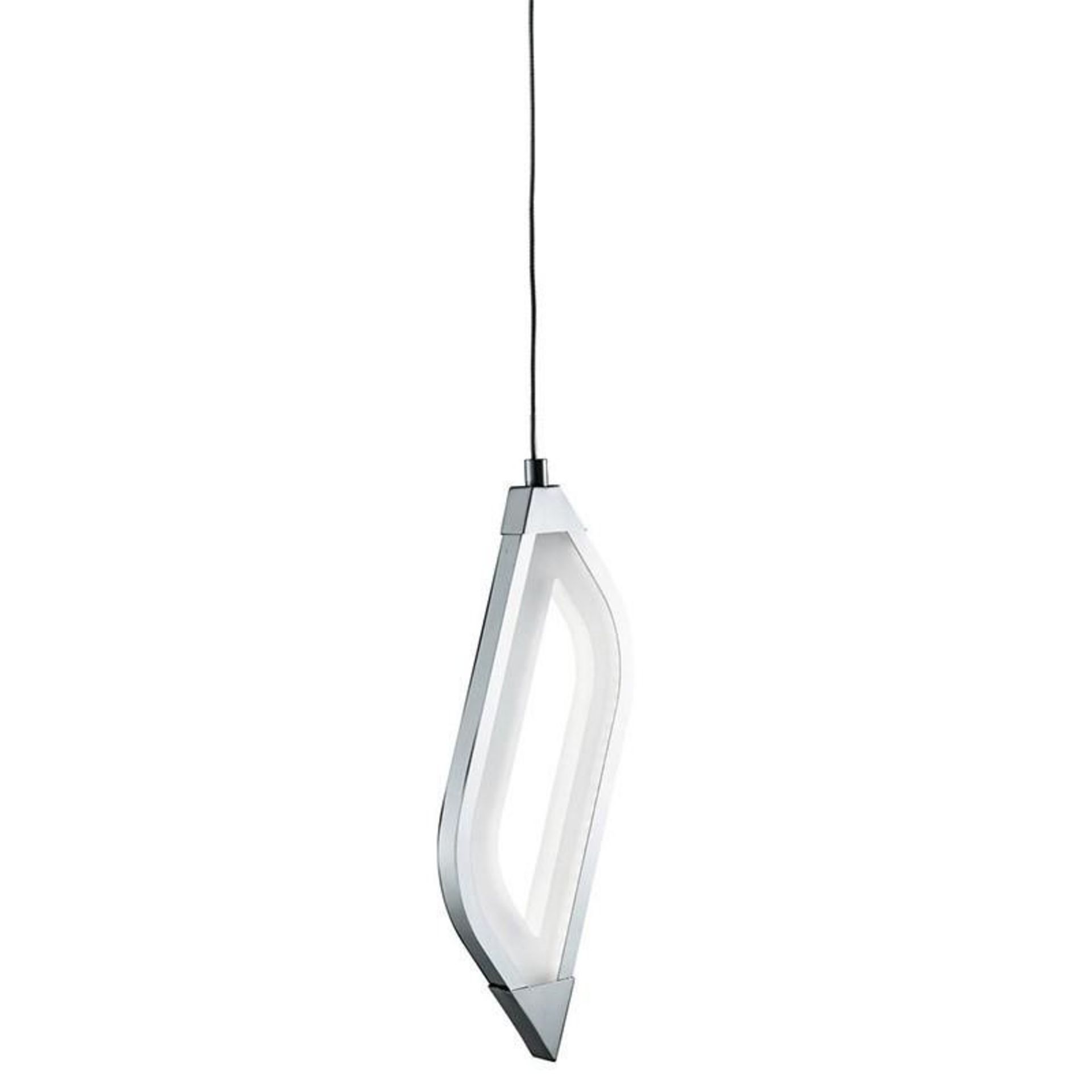 1 x SOLEXA LED Ceiling Pendant In Frosted Acrylics and Chrome Trim - Ex Display Stock - CL298 - Ref - Image 2 of 4