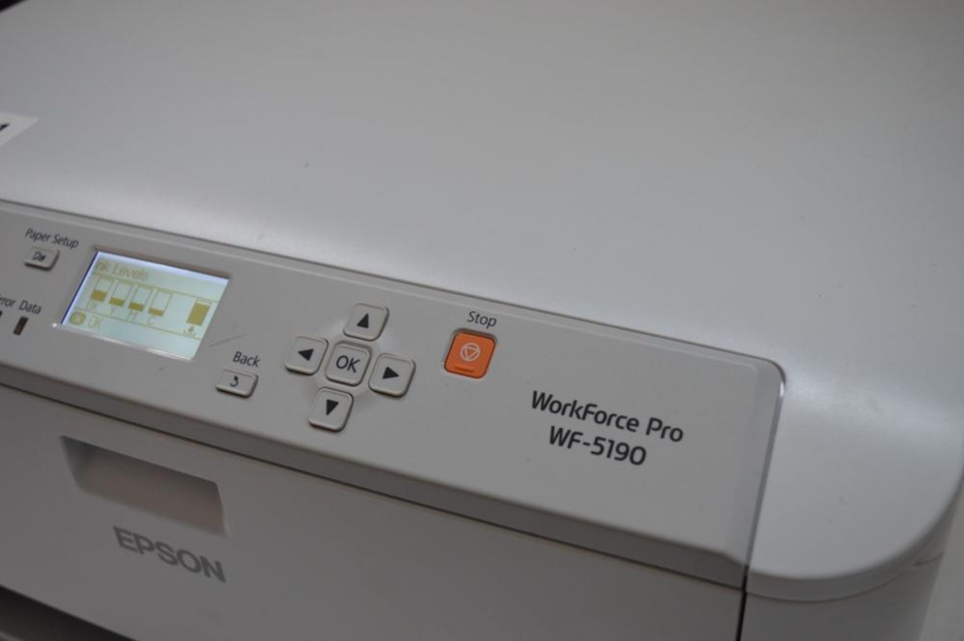 1 x Epson WorkForce Pro WF-5190 Colour Inkjet Printer - Features Include 4800x1200 dpi, 30ppm in - Image 2 of 3