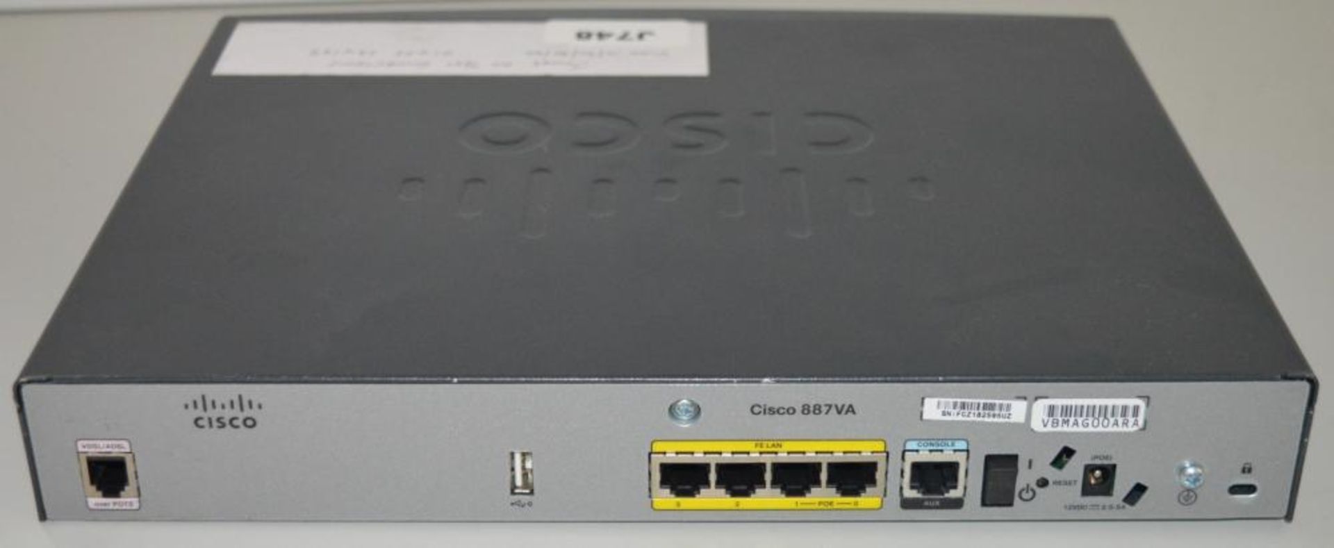1 x Cisco 887VA-K9 V01 Integrated Services Router - CL285 - Ref J748 - Location: Altrincham WA14 - Image 3 of 3