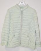 1 x Steilmann "Respect The Duck" Womens Winter Coat - 100% Down Free Padded Jacket In Pale Green - Z