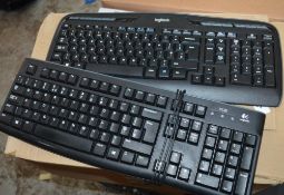 1 x Assorted Lot of Keyboards and Mice - Lot to Include 12 x Keyboards, 6 x Mice and Various Network