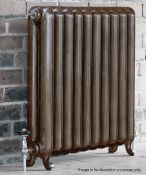 1 x Vintage Traditional Cast Iron 14-Section Radiator - Dimensions: W95 x W107cm - Ref: HM264/14sec