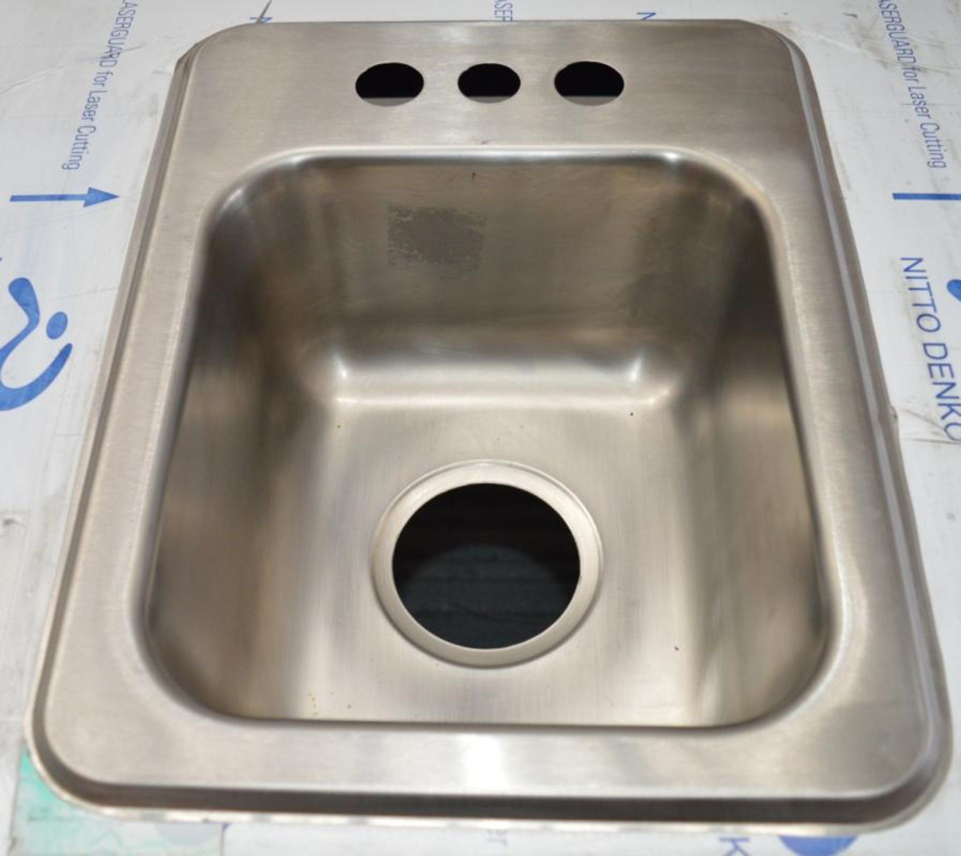 1 x Duke Stainless Steel Sink Basin Unit With Wood Finish Cabinet - Unused With Protective Film - Image 3 of 7