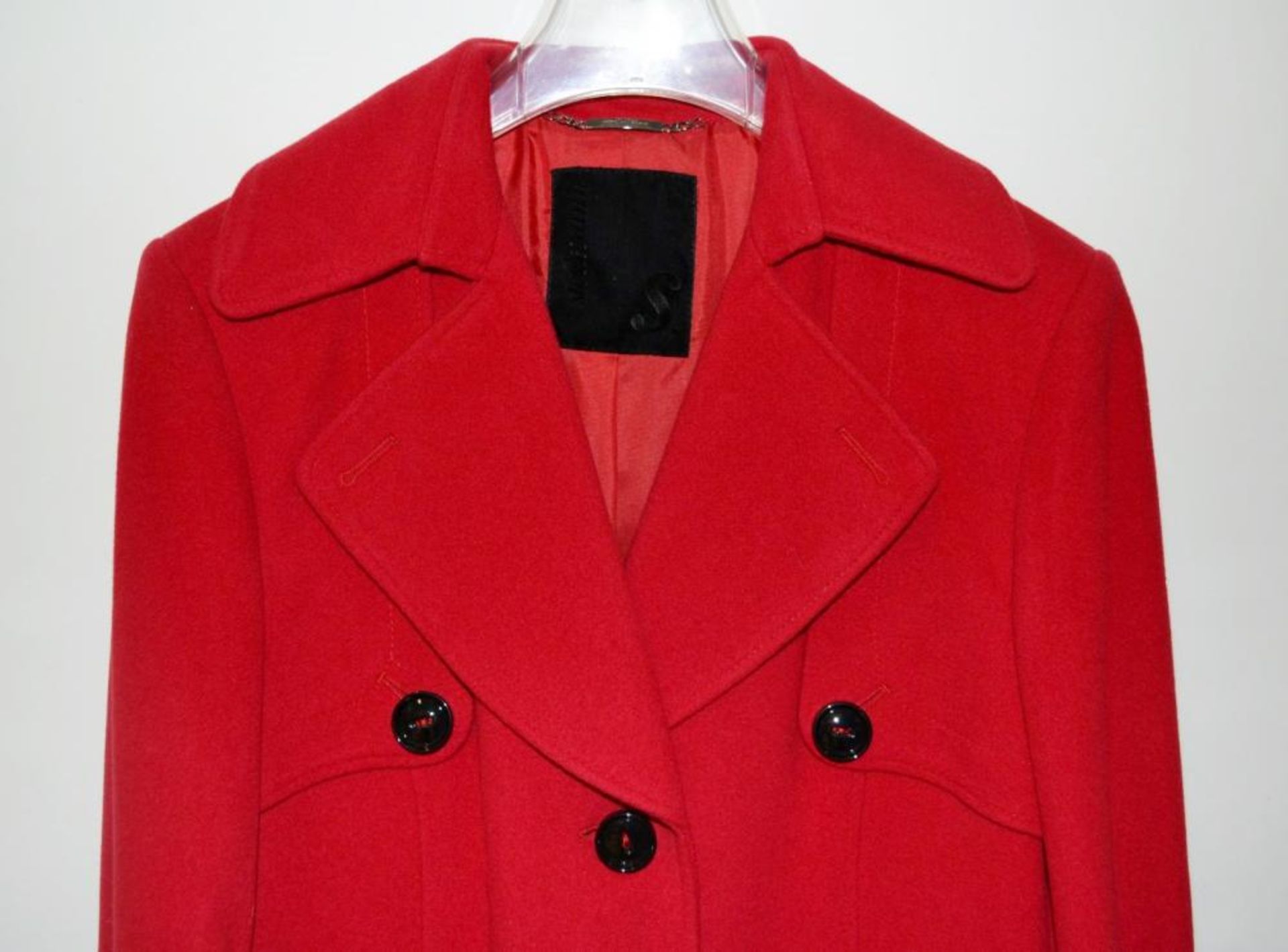 1 x Steilmann Womens Premium Wool Rich Winter Coat In Bright Red - UK Size 12 - New Sample Stock - C - Image 4 of 5