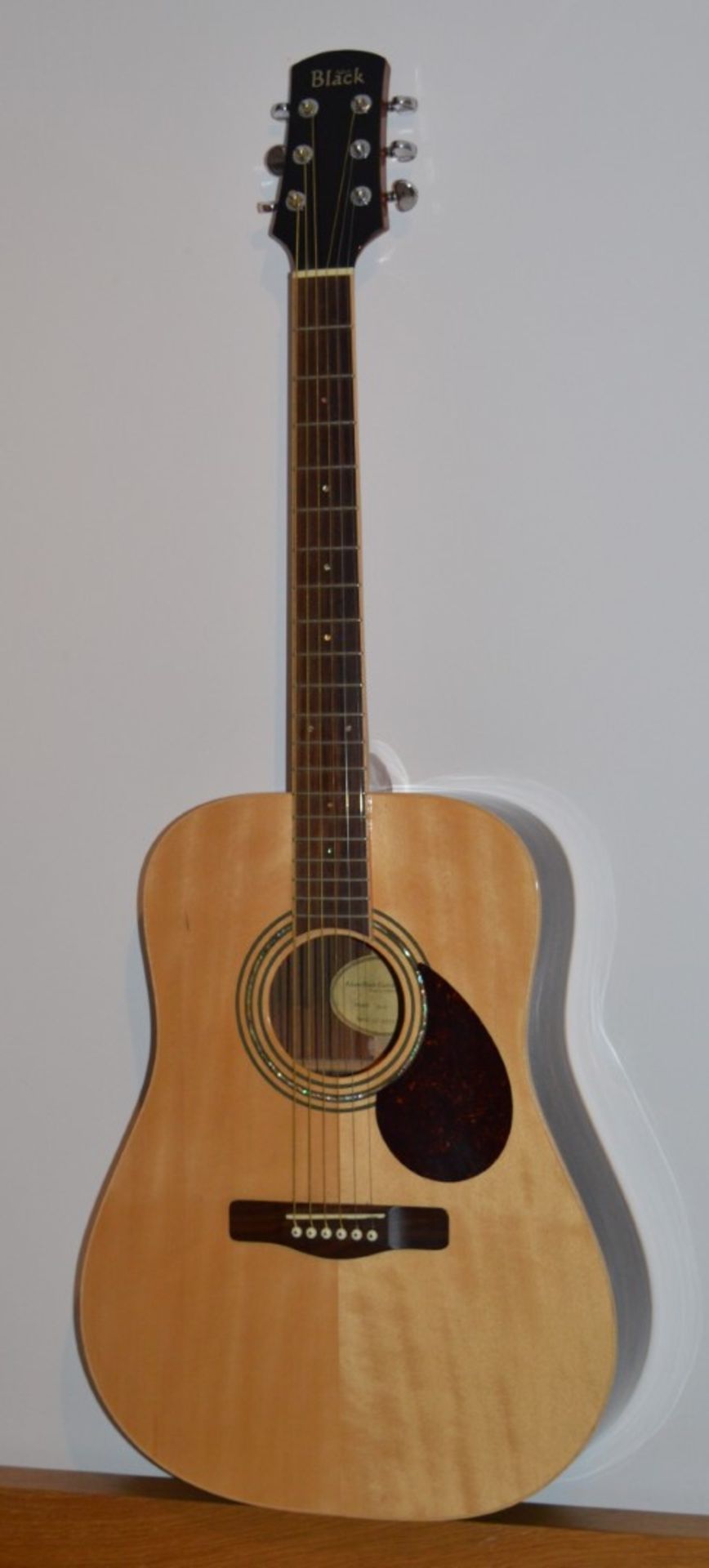 1 x Adam Black S6 Dreadnought Acoustic Guitar With Grover Machine Heads - CL010 - Ref J901 -