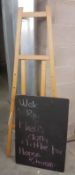 1 x Hardwood Easel With Chalkboard - CL404 - Ref 000 - Location: Wincanton BA9This item must be paid