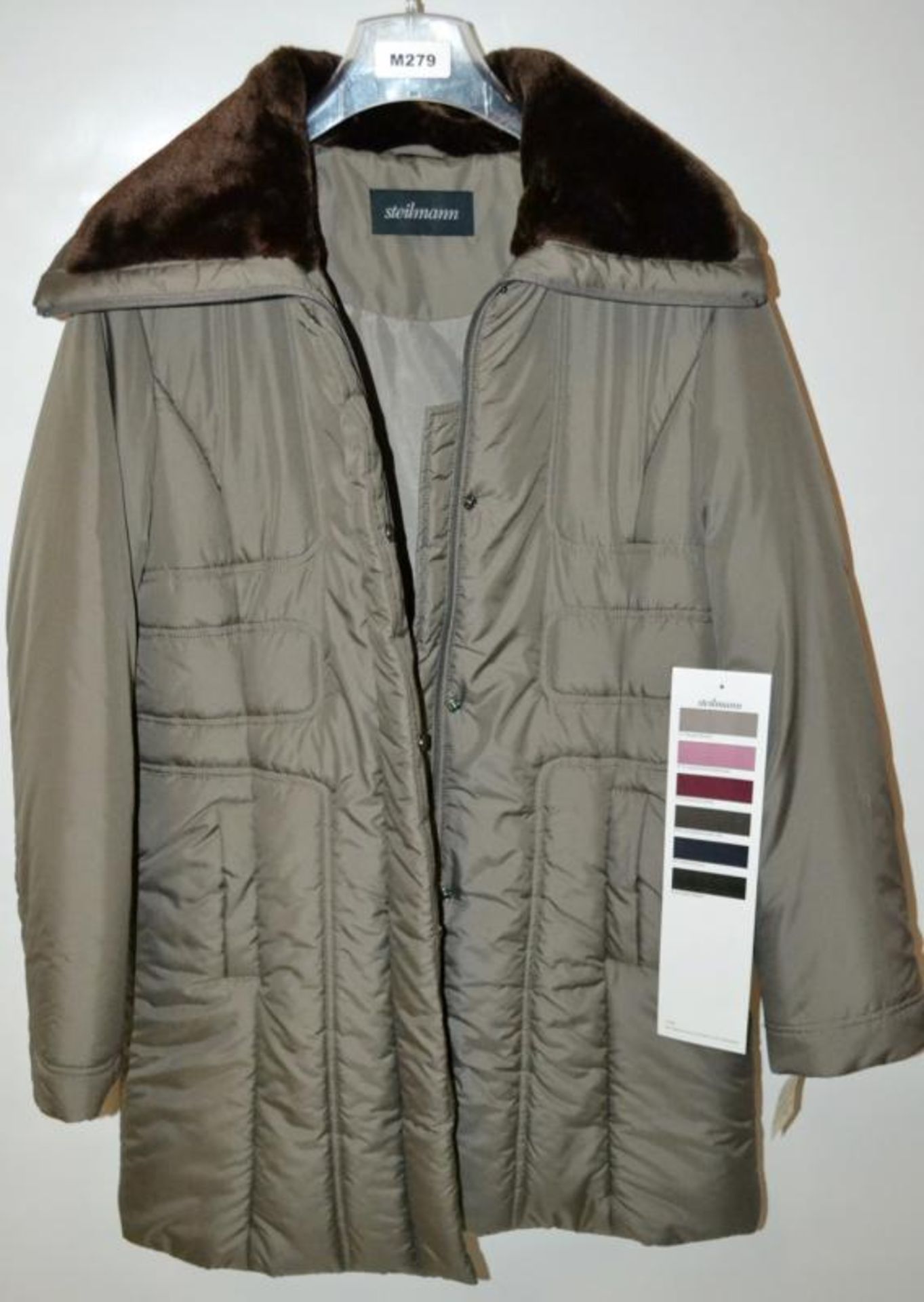 1 x Premium Steilmann Branded Womens Padded Winter Coat - Features Faux-Fur Lined Collar - Colour: K - Image 2 of 10