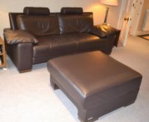 1 x J H Hicolity Sofa with Pouffe - CL324 - Location: Bowden WA14 - No VAT on the hammer
