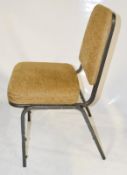 8 x Original Burgess Branded Aluminium Chairs - Upholstered In A Rich Camel Chenille - Recently