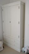 1 x Bedroom Wardrobe in White - 116 x 53 x 204.5(h) cm - CL325 - Location: Bowden WA14 - No VAT on t