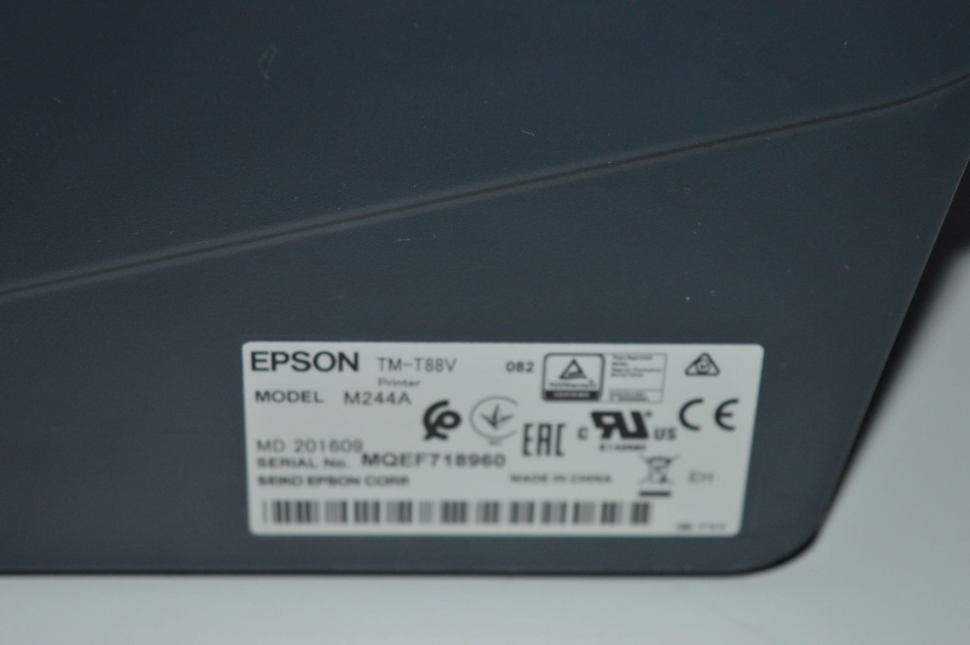 1 x Epson TM-T88V M244A Thermal Receipt Printer With USB - Includes Connection/Power Cable - CL285 - - Image 4 of 7