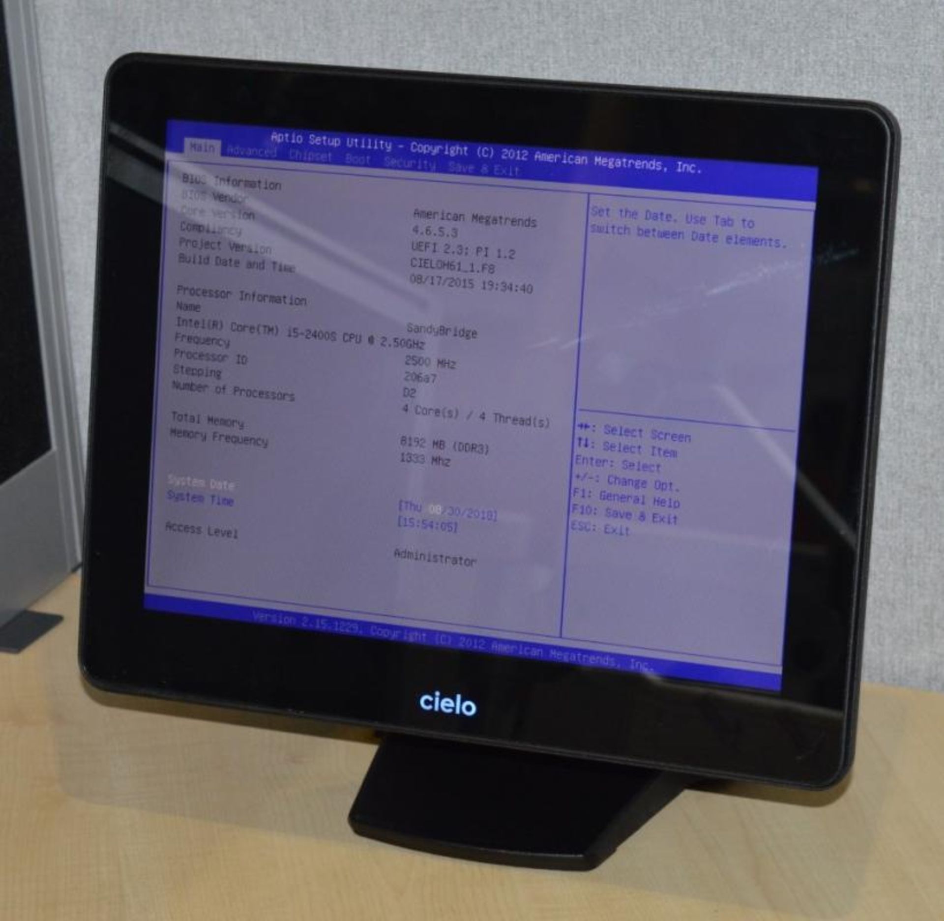 1 x Cielo AP-3615 All in One Desktop Computer POS System - Features Include 15 Inch Touch Screen, - Image 8 of 12