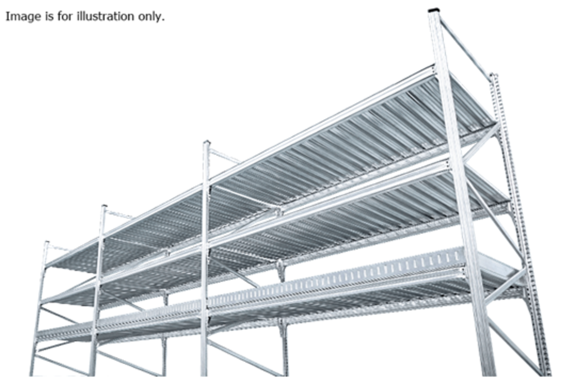 4 x Bays of Metalsistem Steel Modular Storage Shelving - Includes 53 Pieces - Recently Removed