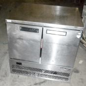 1 x Stainless Steel Commercial Two Door Hot Cupboard - Dimensions: 85 x W86 x D73cm - CL256 - Ref: