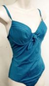 1 x Rasurel - Turquoise -Touquet balconnet Swimsuit - R20232 - Size 2C - UK 32 - Fr 85 - EU/Int 70
