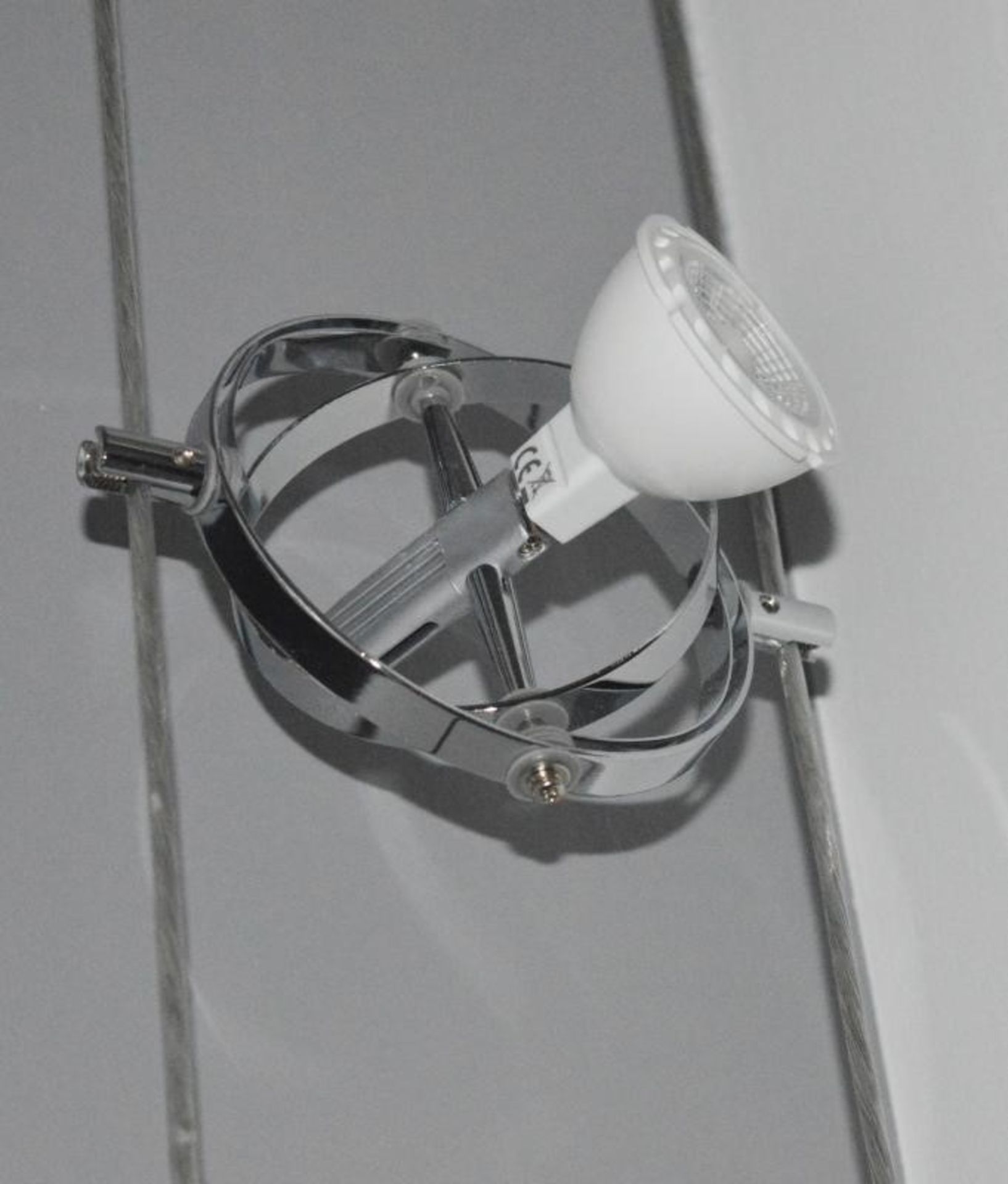 1 x Five Light LED Cable Kit With Adjustable Gyroscope Light Heads - Chrome Finish - Ex Display Stoc - Image 4 of 4