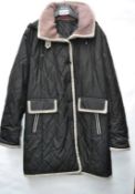 1 x Steilmann Feel KSTN C.o.v.e.r By Kirsten Womens Coat - Poly Down Filled Coat In Charcoal With De
