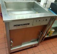 1 x Caterlux Electric Warming Cupboard With Wet Well Baine Marie - Stainless Steel - 240v - H91 x