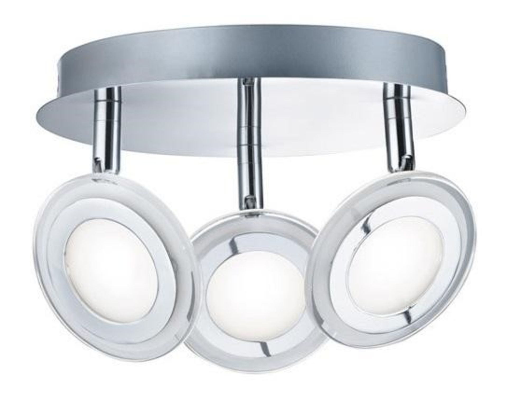1 x Frenzy Chrome Frosted LED Ceiling Spotlight - Ex Display Stock - CL298 - Ref: J149 - Location: A