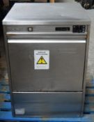 1 x Hobart FX10 Commercial Stainless Steel Dishwasher - H84 x W60 x D60 cms - CL232 - Ref JP352 -