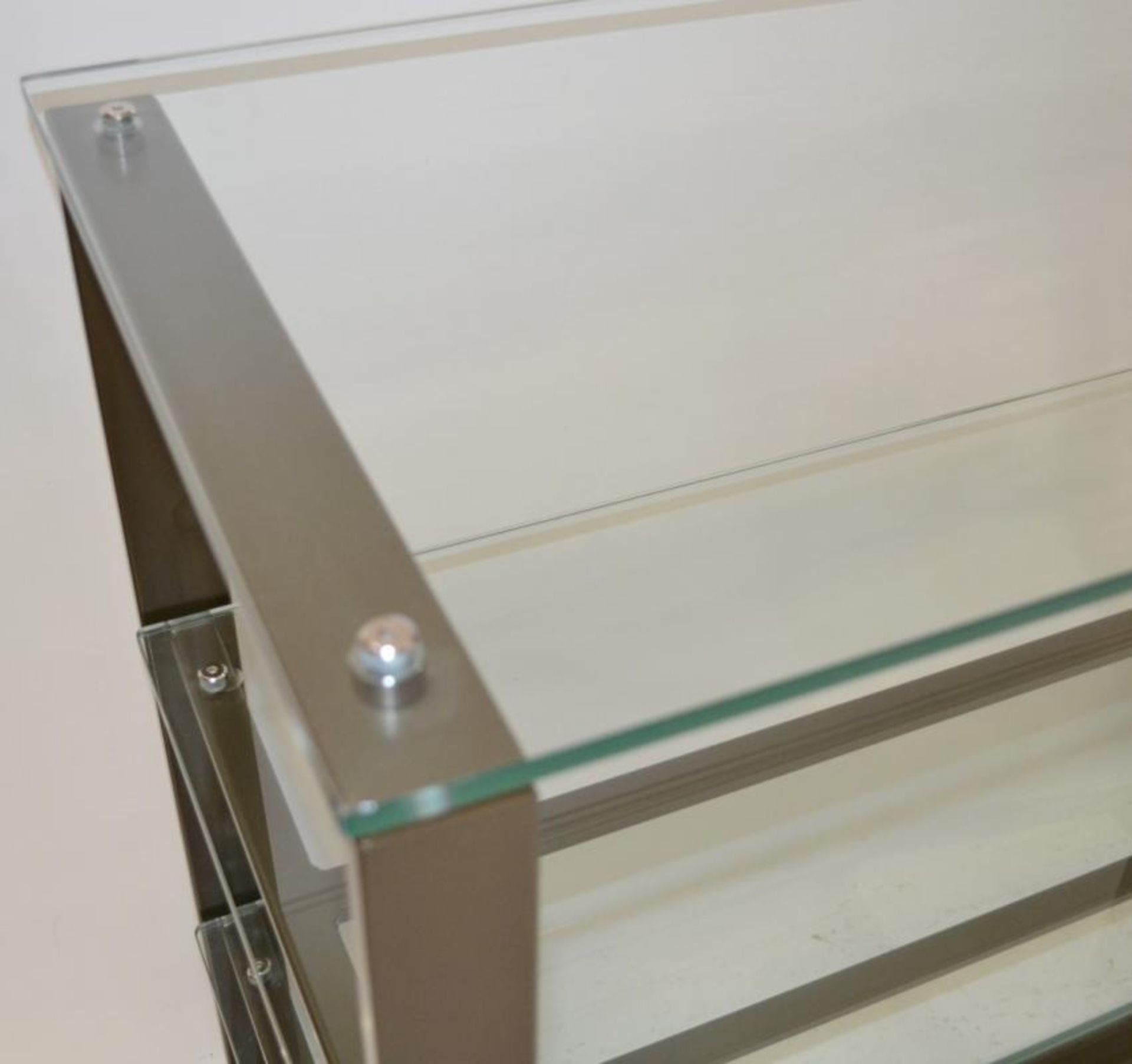 4 x 3-Shelf Glass Retail Display Units With Sturdy Metal Frames - Ex-Display, Recently Removed From - Image 4 of 5