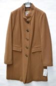 1 x Steilmann KSTN By Kirsten Womens Premium 'Virgin Wool' Winter Coat In Camel Brown - UK Size 12 -