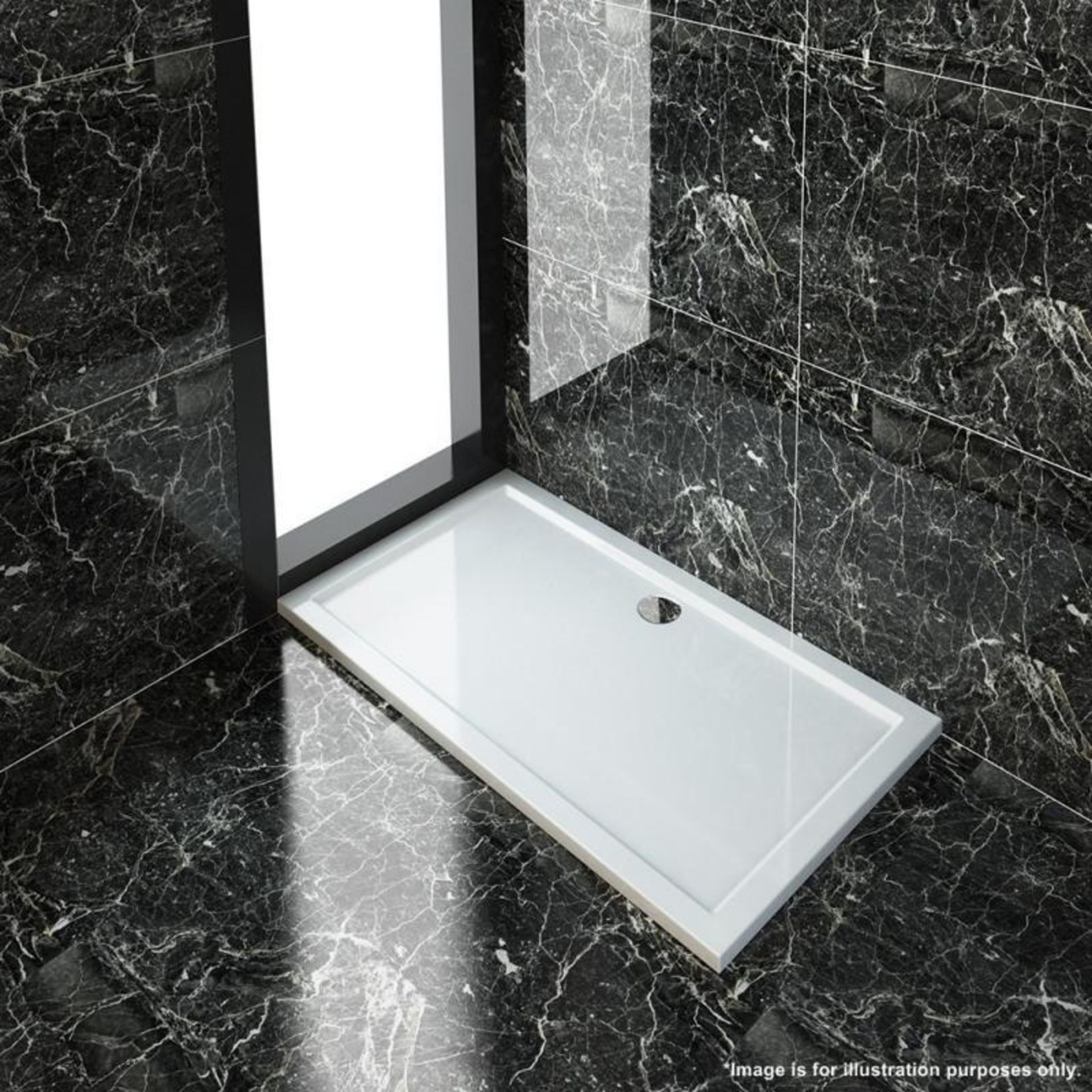 1 x Premier Pearlstone Rectangular Shower Tray 1700mm x 900mm Acrylic - New / Unused Stock - CL269 -