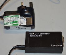 1 x VGA UTP Extender with Audio Receiver Over Cat5 With Power Adaptor - CL290 - Ref J603
