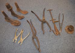 1 x Collection of Vintage Shoe Making Tools - Includes 10 Pieces - By Barnsley & Sons, Magic