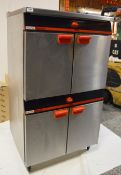 1 x Batlett Yeoman Double Natural Gas Oven - Stainless Steel Finish - Model E36G/902 - Ref J986 -