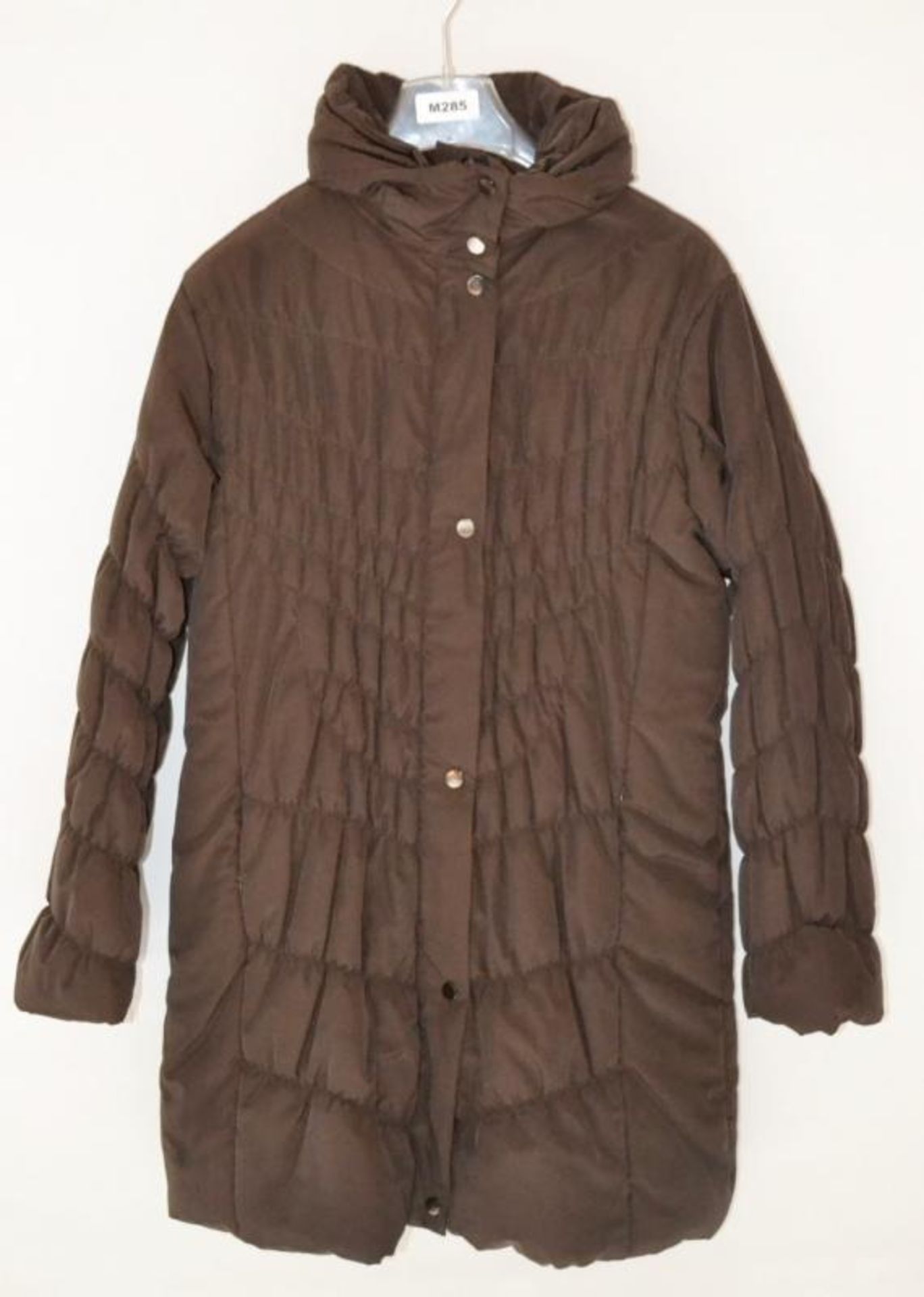 1 x Steilmann Womens Padded Winter Coat In A Rich Brown Moleskin-style Fabric - UK Size 12 - New Sam
