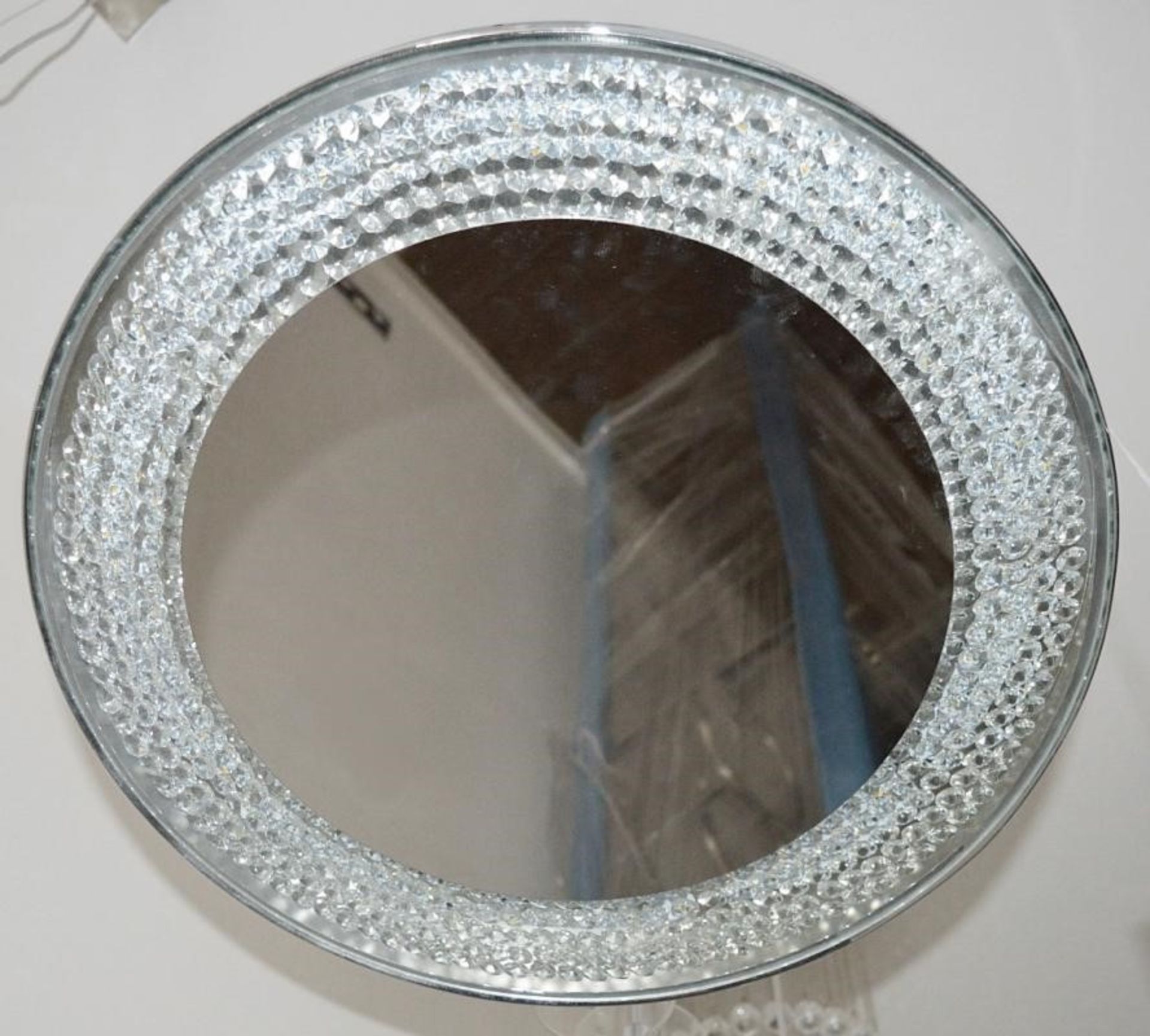 1 x Halo Chrome Led Pendant Light With Clear Crystal Glass Decoration - Ex Display Stock - CL298 - R - Image 2 of 4