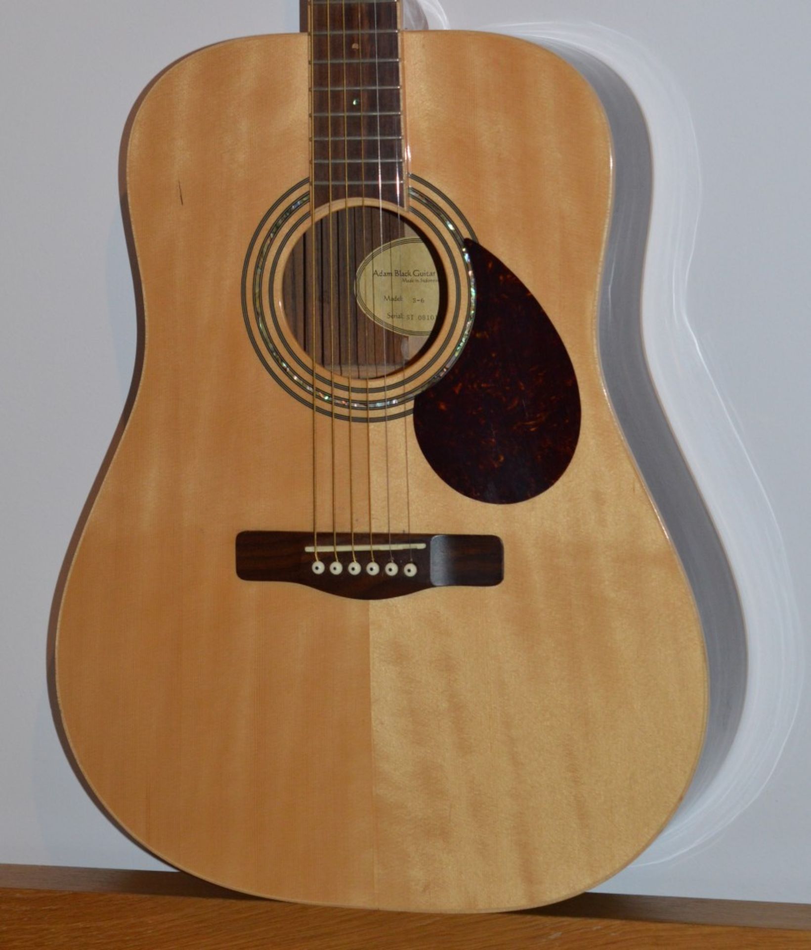 1 x Adam Black S6 Dreadnought Acoustic Guitar With Grover Machine Heads - CL010 - Ref J901 - - Image 10 of 10