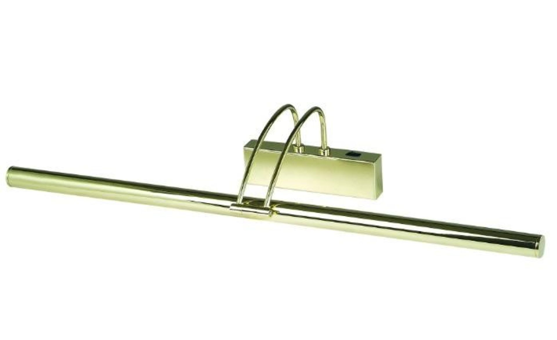 1 x Polished Brass Picture Light With Adjustable Head, Switched - Ex Display Stock - CL298 - Ref: J1 - Image 2 of 3