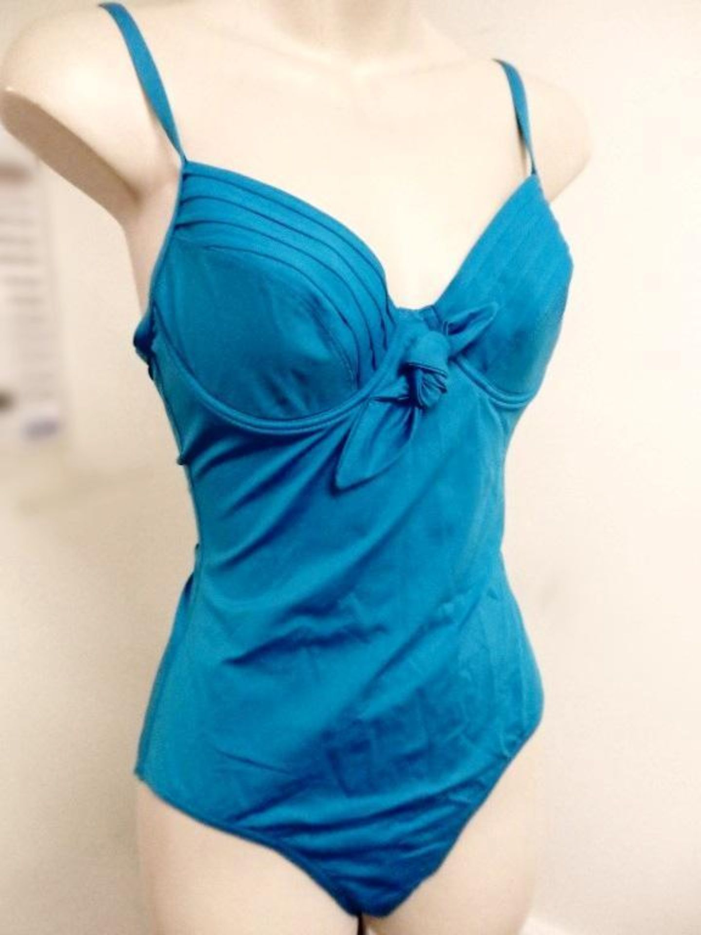 1 x Rasurel - Turquoise -Touquet balconnet Swimsuit - R20232 - Size 2C - UK 32 - Fr 85 - EU/Int 70 - Image 2 of 9