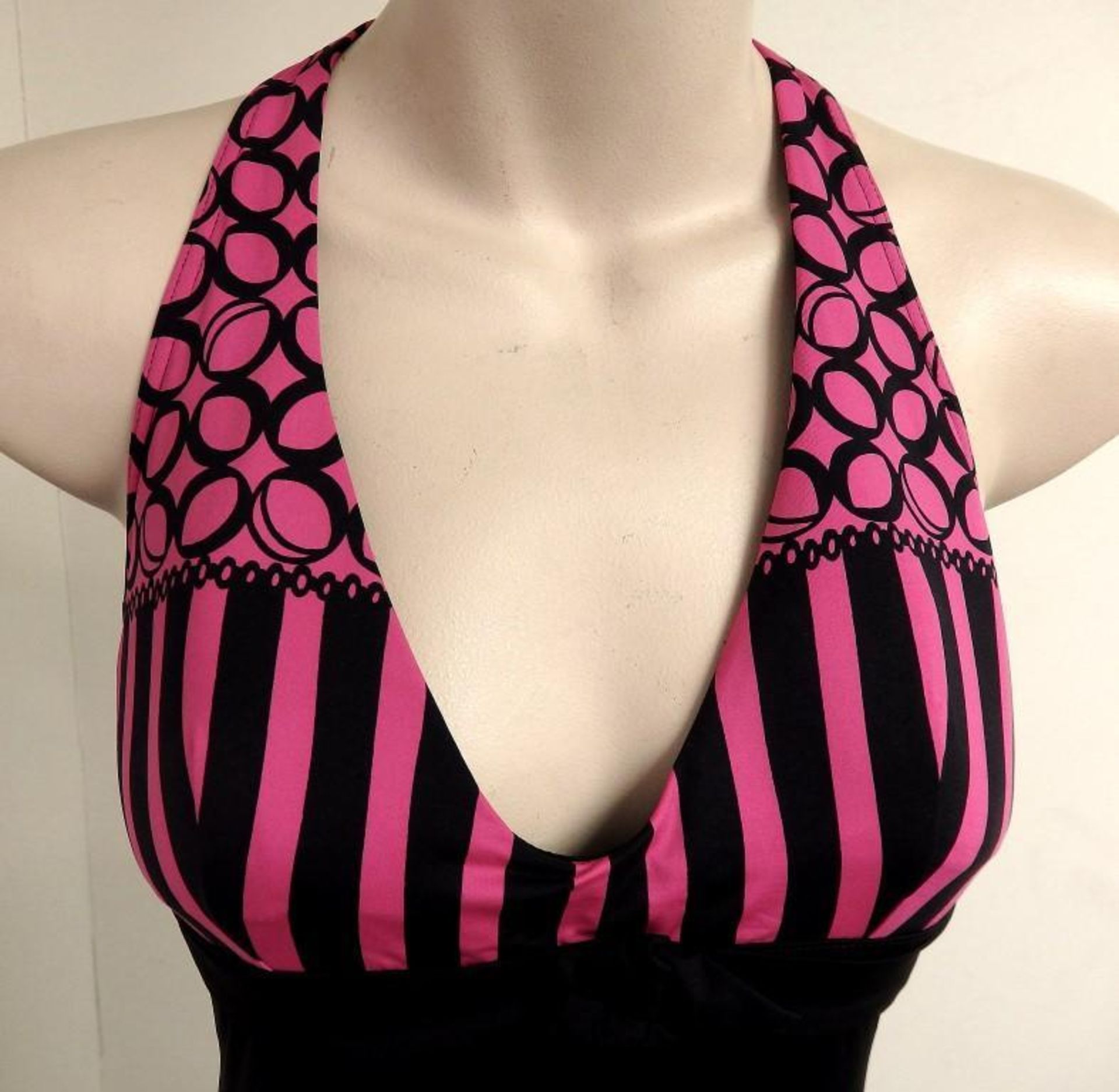 1 x Rasurel - Black/Pink patterned - Borneo Swimsuit - R20434 - Size 2C - UK 32 - Fr 85 - EU/Int 70 - Image 7 of 7